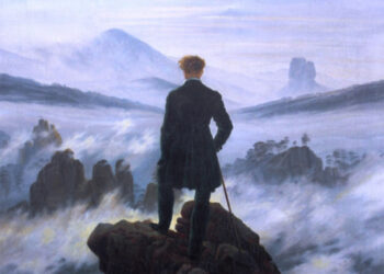 El caminante sobre el mar de nubes, de Caspar David Friedrich.